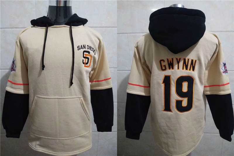 San Diego Padres 19 Tony Gwynn Cream All Stitched Pullover Hoodie,We sell and wholesale San Diego Padres 19 Tony Gwynn Cream All Stitched Pullover Hoodie on line form chian!